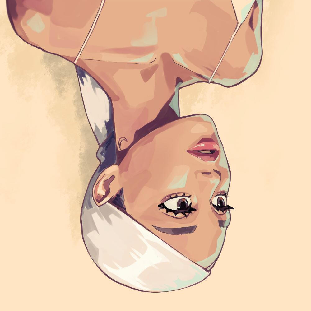 Ariana Grande album cover valorant style